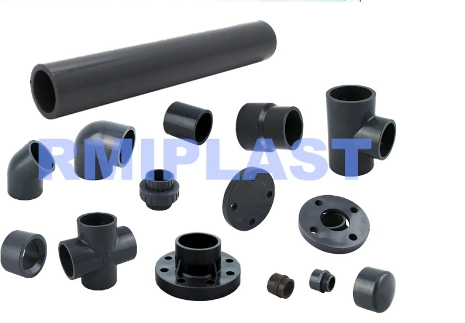 CPVC Pipe of DIN Pn16 400mm Plastic Socket Welding Pipes Dark Grey Tube for Water System